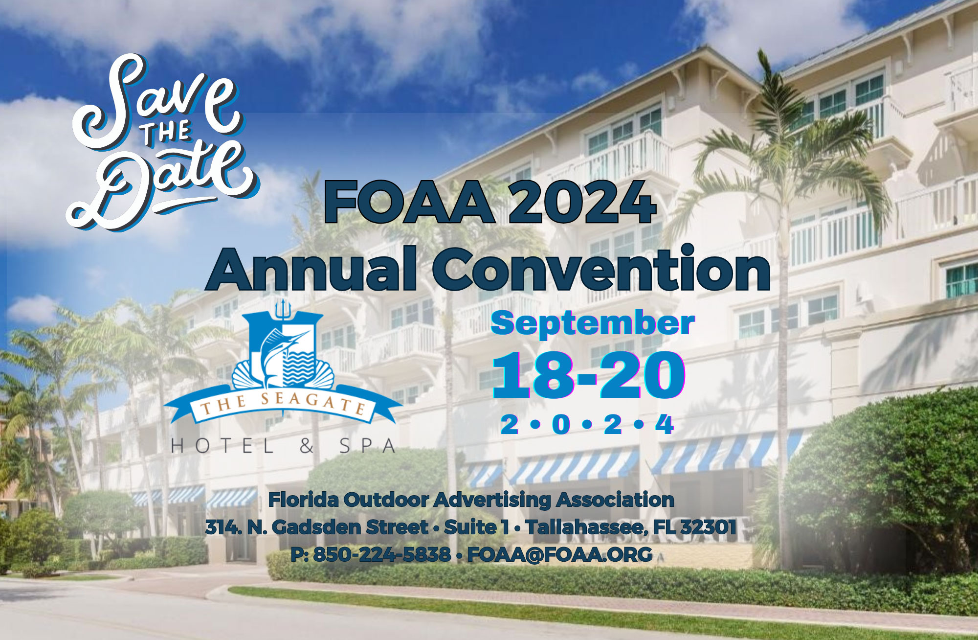 Save the Date: FOAA Annual Convention September 18-20, 2024